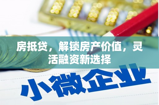 聂荣房抵贷，解锁房产价值，灵活融资新选择