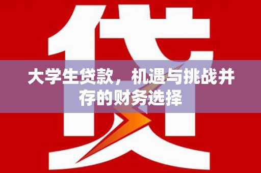 聂荣大学生贷款，机遇与挑战并存的财务选择