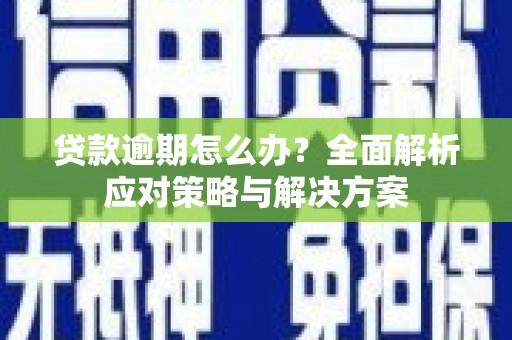 聂荣贷款逾期怎么办？全面解析应对策略与解决方案