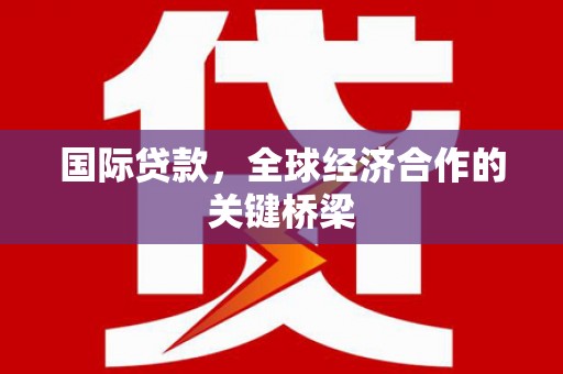 聂荣国际贷款，全球经济合作的关键桥梁