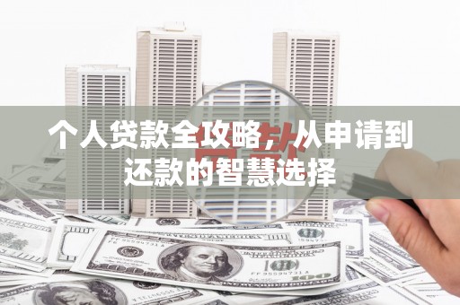 聂荣个人贷款全攻略，从申请到还款的智慧选择