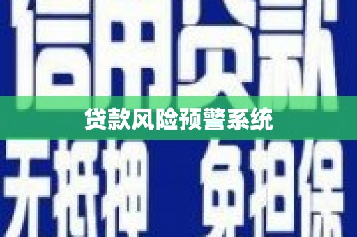 聂荣贷款风险预警系统