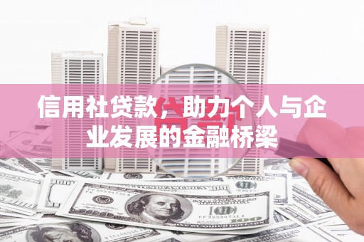聂荣信用社贷款，助力个人与企业发展的金融桥梁