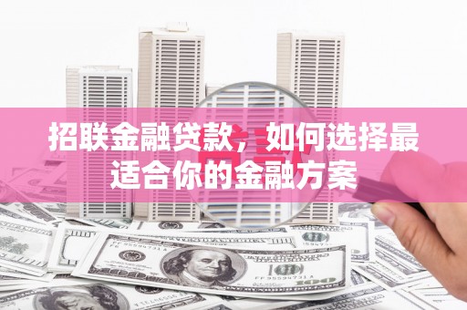 聂荣招联金融贷款，如何选择最适合你的金融方案