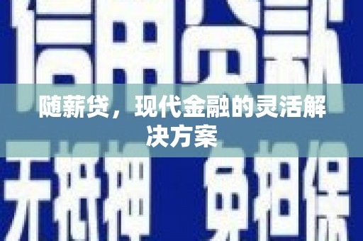 聂荣随薪贷，现代金融的灵活解决方案