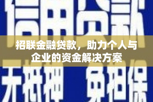 聂荣招联金融贷款，助力个人与企业的资金解决方案