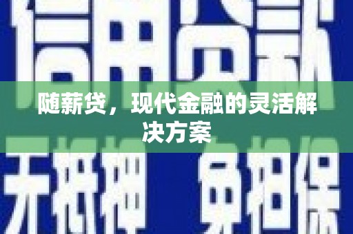 聂荣随薪贷，现代金融的灵活解决方案