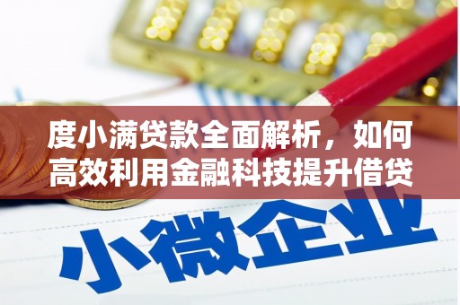 聂荣度小满贷款全面解析，如何高效利用金融科技提升借贷体验