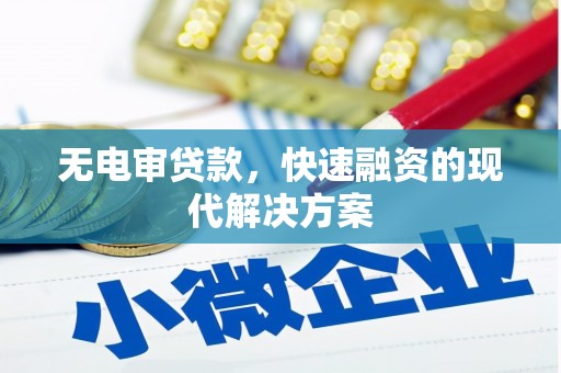 聂荣无电审贷款，快速融资的现代解决方案