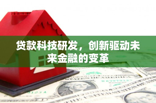 聂荣贷款科技研发，创新驱动未来金融的变革