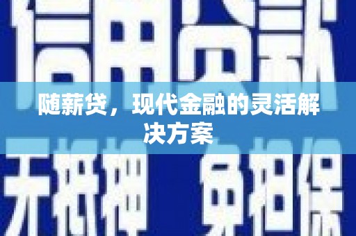 聂荣随薪贷，现代金融的灵活解决方案