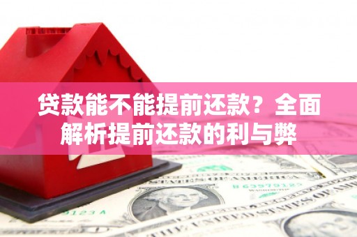 聂荣贷款能不能提前还款？全面解析提前还款的利与弊