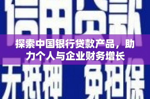 聂荣探索中国银行贷款产品，助力个人与企业财务增长