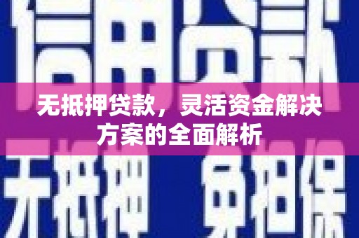 聂荣无抵押贷款，灵活资金解决方案的全面解析
