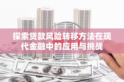 聂荣探索贷款风险转移方法在现代金融中的应用与挑战