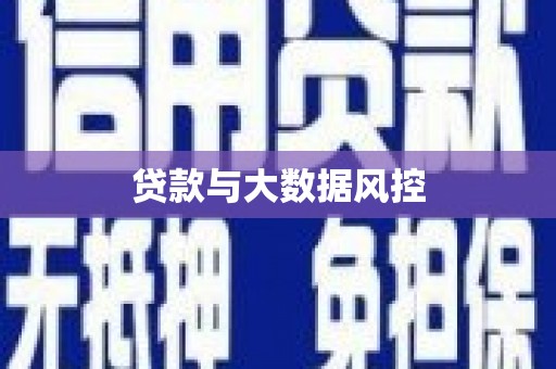 聂荣贷款与大数据风控
