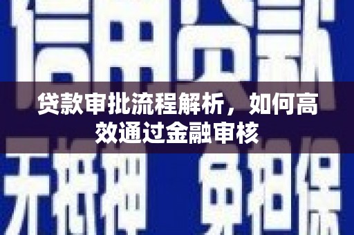 聂荣贷款审批流程解析，如何高效通过金融审核