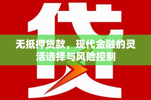 聂荣无抵押贷款，现代金融的灵活选择与风险控制