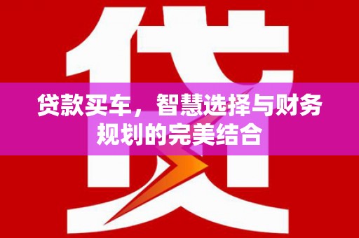 聂荣贷款买车，智慧选择与财务规划的完美结合