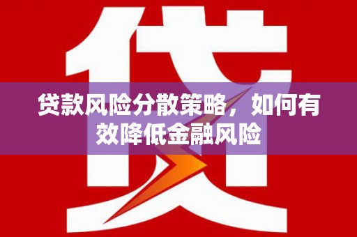 聂荣贷款风险分散策略，如何有效降低金融风险