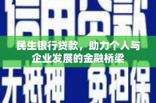 聂荣民生银行贷款，助力个人与企业发展的金融桥梁