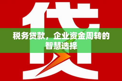 聂荣税务贷款，企业资金周转的智慧选择