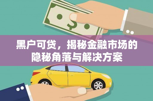 聂荣黑户可贷，揭秘金融市场的隐秘角落与解决方案