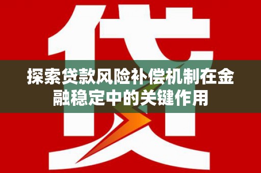聂荣探索贷款风险补偿机制在金融稳定中的关键作用