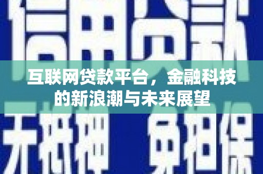 聂荣互联网贷款平台，金融科技的新浪潮与未来展望