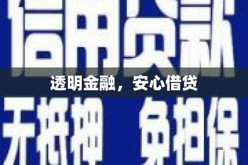 聂荣透明金融，安心借贷