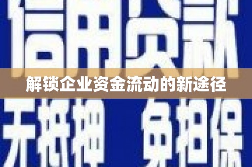 聂荣解锁企业资金流动的新途径