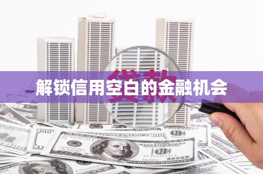 聂荣解锁信用空白的金融机会