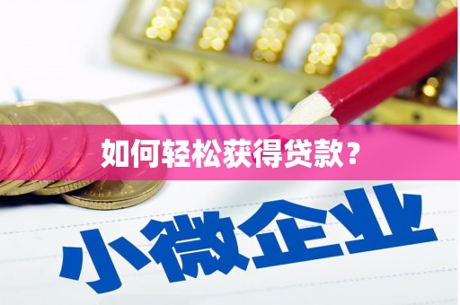 聂荣如何轻松获得贷款？