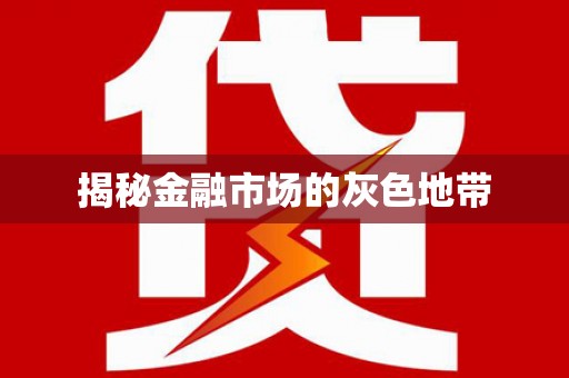 聂荣揭秘金融市场的灰色地带