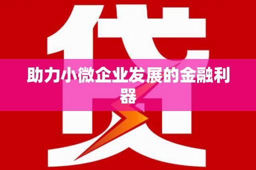 聂荣助力小微企业发展的金融利器