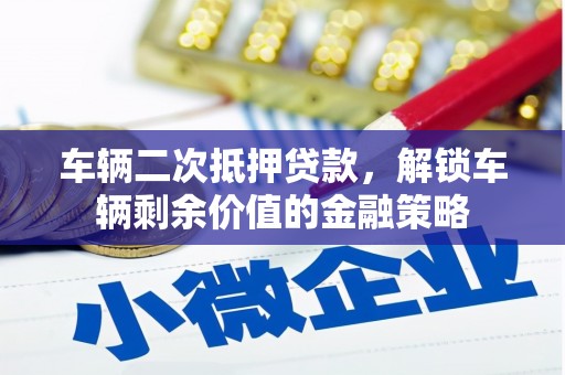 聂荣车辆二次抵押贷款，解锁车辆剩余价值的金融策略